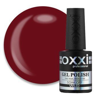 Гель-лак Oxxi Professional 005 темный красный эмаль, 10 мл RE005 фото
