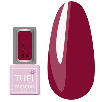 Гель-лак TUFI profi PREMIUM Midnight 26 гранатовая роза, 8мл 0121264 фото