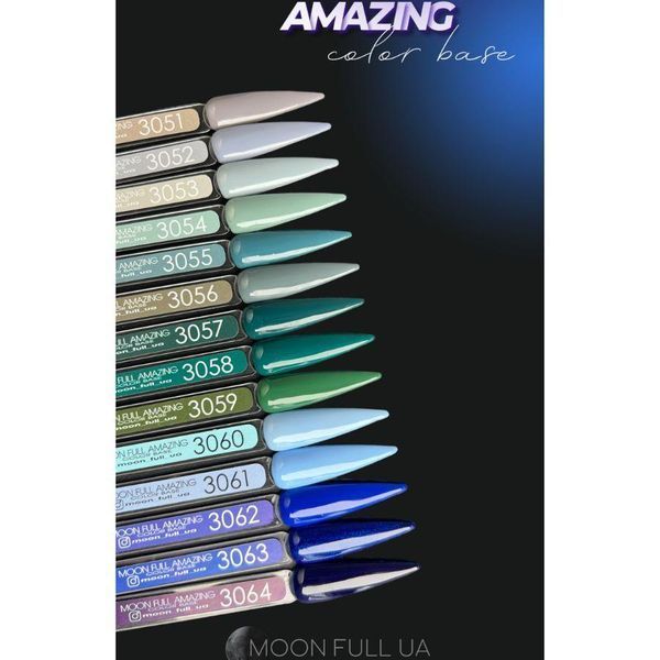Цветная база Moon Full Amazing Color Base №3064 глубокий синий, 12 мл. 88307 фото