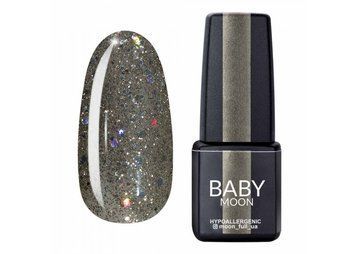 Гель-лак Baby Moon Full Dance Diamond №021 сріблясто-оливковий з різнокольоровим глітером, 6мл. 7759 фото
