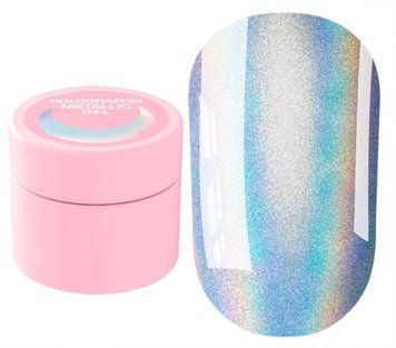 Гель-краска LUNA для ногтей Holographic Metallic Gel, 5 мл 74419 фото