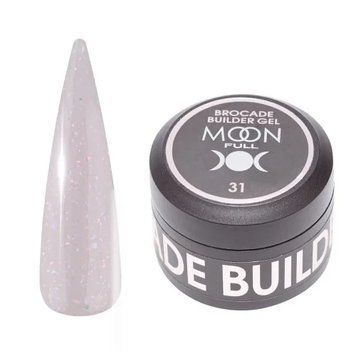 Гель для наращивания ногтей Moon Full Brocade Builder Gel с талью №31, 30 мл 49326 фото