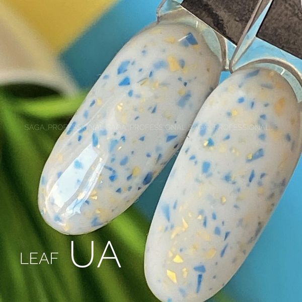 База для ногтей с поталью Saga Professional Leaf Base UA 8мл N0504432 фото