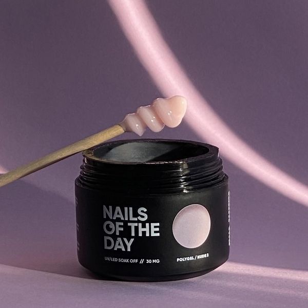 NAILSOFTHEDAY Polygel nude 02 - Полигель нежный нюд мелкозернистый, 30 мл 324544332 фото