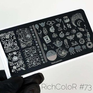 Пластина для стемпинга RR-73 на пластиковой основе N03246 фото