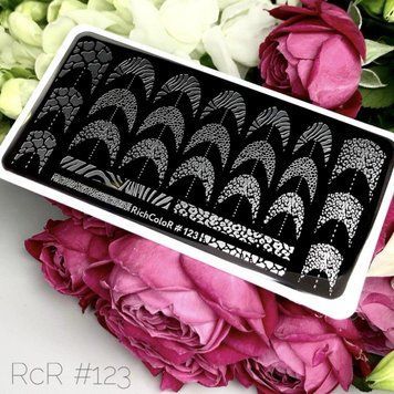 Пластина для стемпинга RR-123 на пластиковой основе RR123 фото