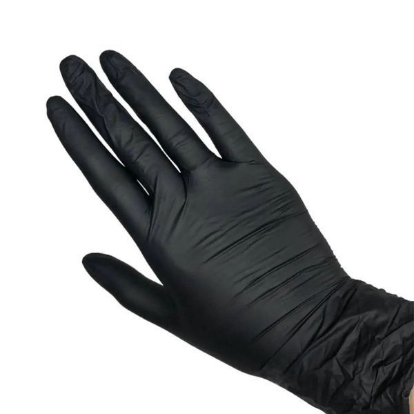Нітрилові рукавички чорного кольору Ceros Black 3.5 г, XS , 50 пар/уп 13583 фото