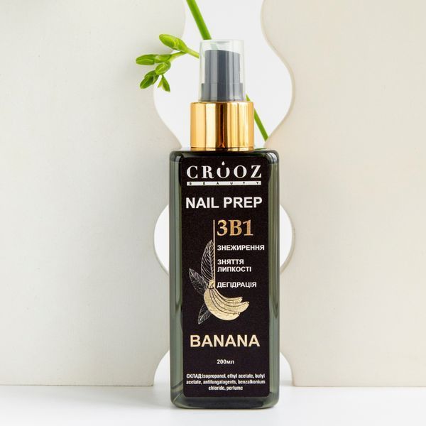 Crooz Рідина 3 в 1 Prep&Finish 200мл, аромат банана 864678 фото