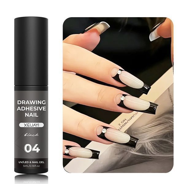 Гель фарба для нігтів Metal Gel №4, Чорна 5 мл N953364 фото