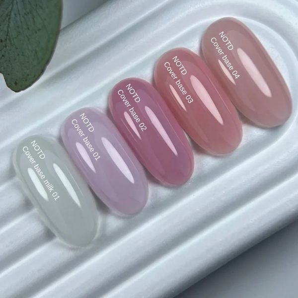 Уценка! Nailsoftheday Cover base NEW Formula milk - 01 полупрозрачное холодно-молочное камуфлирующее базовое покрытие W4821221 фото