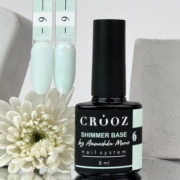 База для нігтів з шиммером Crooz Shimmer Base №6, 8мл N21673 фото