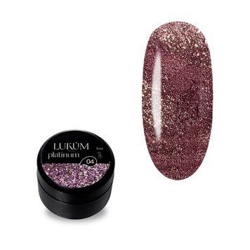 Гель для нігтів глітерний Lukum Platinum Gel №04 5 мл N09528 фото