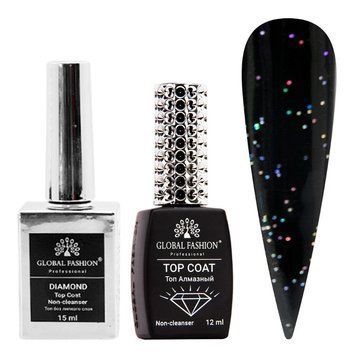 Топ c глитером Global Fashion Galaxy Top Coat 09, 15 мл 16747 фото