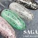 Топ для нігтів з срібними пластівцями поталі Saga Leaf Silver, 8мл N03370 фото 3