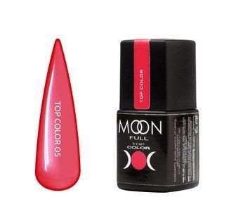 Топ для ногтей MOON FULL Color top 05 red, 8 мл N27826 фото