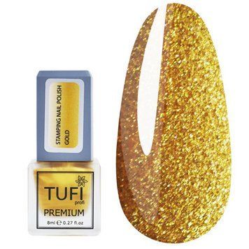 Лак для стемпинга TUFI profi PREMIUM Stamping золотой 8 мл 0295880 фото