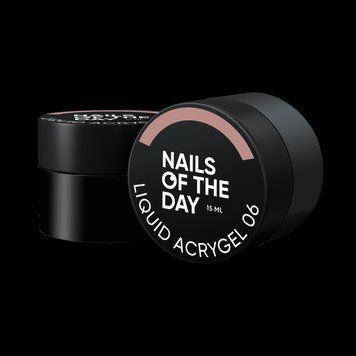 NAILSOFTHEDAY Liquid Acrygel 06 &mdash; теплий нюдовий рідкий акригель нової формули для нігтів, 15 мл 185400706 фото