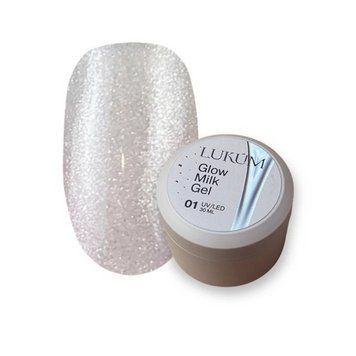 Гель для укрепления ногтей Lukum Glow Milk Gel 01, 30 мл N09532 фото