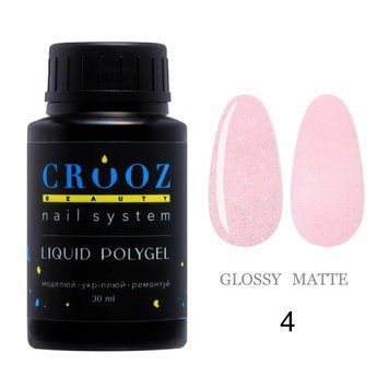Жидкий полигель с шиммером Crooz SHIMMER Liquid Polygel №04, 30 мл LP04 фото