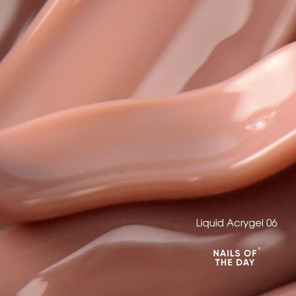 NAILSOFTHEDAY Liquid Acrygel 06 &mdash; теплый нюдовый жидкий акригель новой формулы для ногтей, 15 мл 185400706 фото