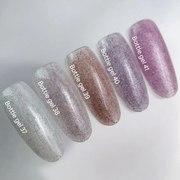 Гель для нігтів NAILSOFTHEDAY Bottle gel 38 &ndash; молочно-рожевий світловідбиваючий надміцний гель для укріплення нігтів, 10 мл 83438 фото