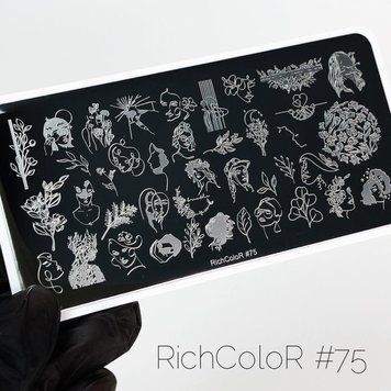 Пластина для стемпинга RR-75 на пластиковой основе N03248 фото