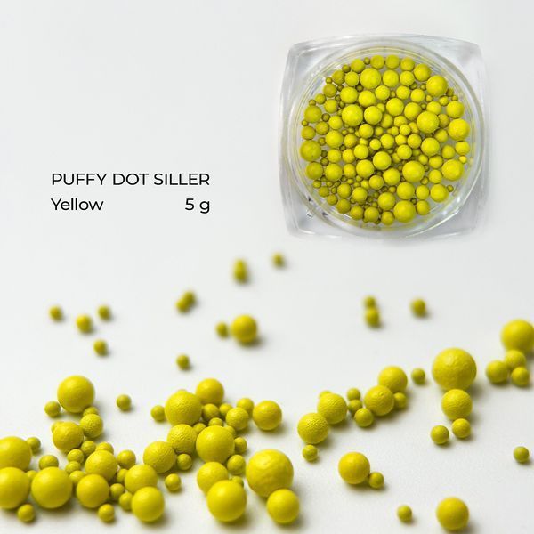 Puffy Dot Siller YELLOW, 5 g (намистинки для декору) FL01 фото