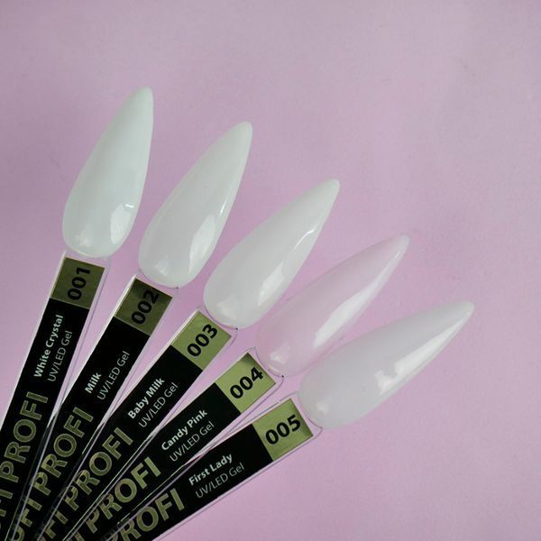 LED/UV гель для наращивания TUFI profi PREMIUM Gel 01 White Crystal 5 г 0105856 фото