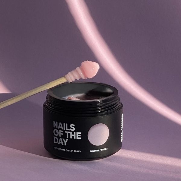 Уцінка! NAILSOFTHEDAY Polygel nude 03 &mdash; Полігель блідно-рожевий дрібнозернистий, 30 мл W4454432 фото