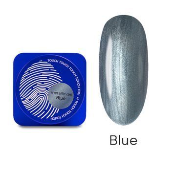 Touch Гель-фарба для дизайну металева Metallic Gel Blue, 5 мл 59254 фото