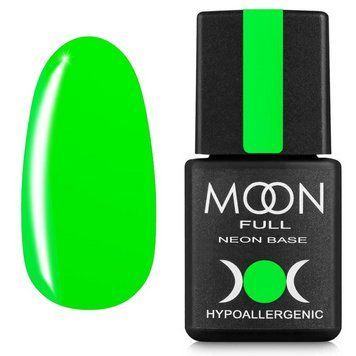 Неоновая база для ногтей Moon Full Neon Rubber Base №03 светло-зелёная 8 мл N30582 фото