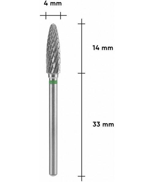 Фреза Кукурудза твердосплавна зелена Staleks Pro EXPERT 4 х 14 мм FT90G040/14 фото