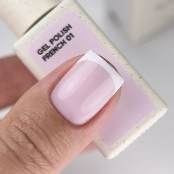NAILSOFTHEDAY Gel Polish French 01 - розовато-нюдовый гель-лак с пониженным уровнем пигментации, 10 мл 002210 фото