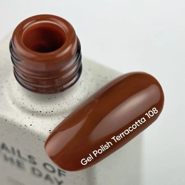 NAILSOFTHEDAY Gel polish Terracotta &mdash; теракотовий (цегляно-коричневий) гель-лак, що перекривається в один шар, 10 мл 3590783 фото