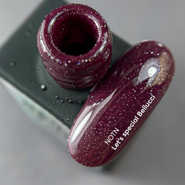NAILSOFTHENIGHT Let's special Bellucci &ndash; бордовый светоотражающий, гель лак перекрывающийся в один слой, 10 мл 44609467 фото