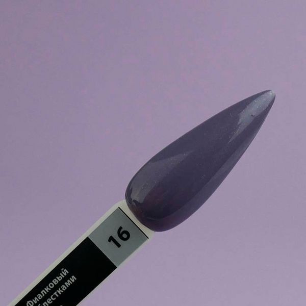 Гель-лак TUFI profi PREMIUM Purple 16 фиалковый с блестками, 8мл 0102510 фото