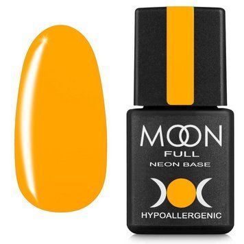 Неоновая база для ногтей Moon Full Neon Rubber Base №04 ярко оранжевая 8 мл N30583 фото