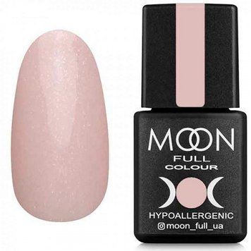 Гель-лак MOON FULL Opal color №504 ніжно-рожевий напівпрозорий з дрібним золотистим шимером, 8 мл. N031504 фото