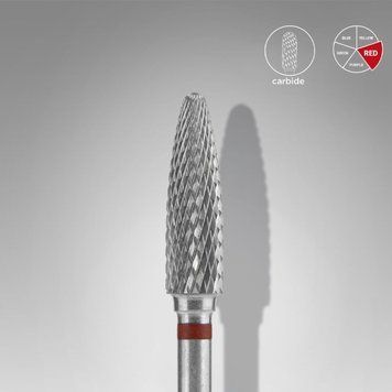 Твердосплавная фреза Кукуруза с красной насечкой Staleks Pro EXPERT 4 х 14 мм FT90R040/14 фото