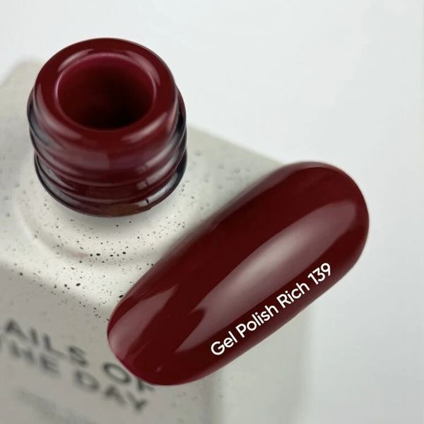 NAILSOFTHEDAY Gel polish Rich &mdash; червоний гель-лак, що перекривається в один шар, 10 мл 3590784 фото