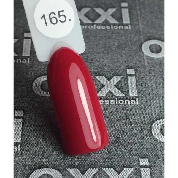 Гель-лак Oxxi Professional 165 темний малиново-червоний емаль, 10 мл RE165 фото