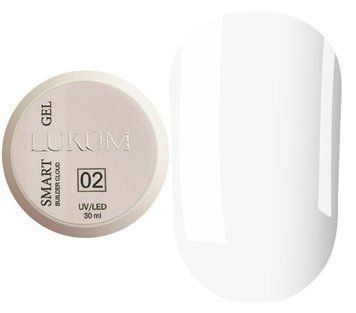 Гель для наращивания ногтей Lukum Smart Gel №02, 30 мл, молочно-белые N09514 фото