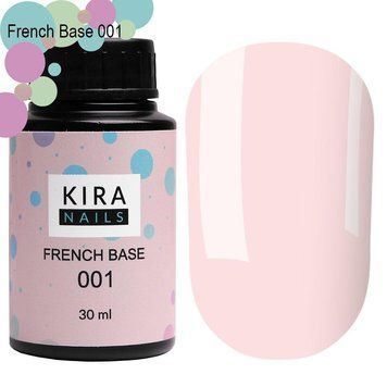 База для ногтей Kira Nails French Base 001 (нежно-розовый), 30 мл N01882 фото