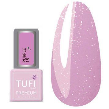 Гель-лак TUFI profi PREMIUM Purple 18 маргаритка с блестками, 8мл 0102512 фото