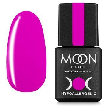 Неоновая база для ногтей Moon Full Neon Rubber Base №05 розово-сиреневая 8 мл N30584 фото