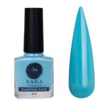 Лак для стемпинга Saga Stamping paint №20, 8 мл (голубой) N015889 фото