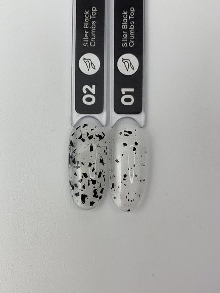 Топ для нігтів Top Black Crumbs Siller Professional №01, 8мл N05080 фото