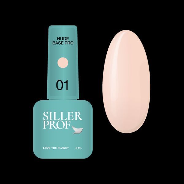 Нюдовая база для ногтей Siller Nude Base Pro №1, 8мл N02930 фото