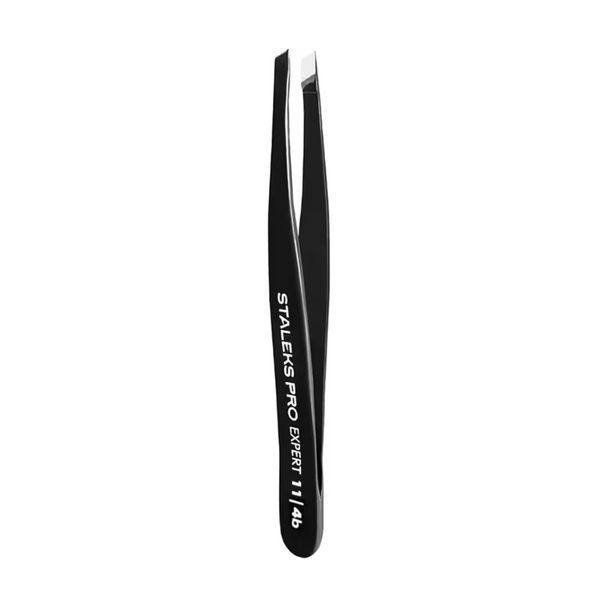 Пинцет для бровей Staleks Pro Expert 11 Type 4 Black TE-11/4B фото