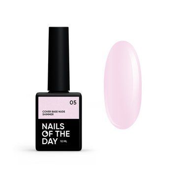 Камуфлирующая база NAILSOFTHEDAY Cover base nude shimmer 05 &ndash; с шиммером, 10 мл 17787 фото